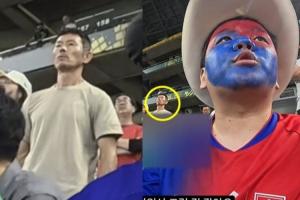 韩国博主捕捉到孙兴慜父亲观战镜头，面容凝重