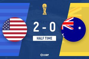 美国半场以2-0领先澳大利亚，巴洛贡助攻伯吉斯自摆乌龙，弗里曼进球得分