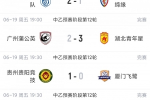 中乙赛况：贵阳队以6分优势击败厦门飞鹭领跑南区，湖北青年星队升至次席
