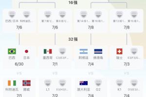 葡萄牙队位列小组第一晋级，与阿根廷队同在1/4决赛区；西班牙队位列小组第二晋级，与阿根廷队同在1/8决赛区