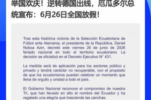 德国成背景板双倍!厄瓜多尔、巴拉圭全国休假日,全因德国所致