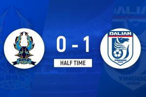 大连英博半场1-0领先杭州临平吴越 朱鹏宇造点并点射进球