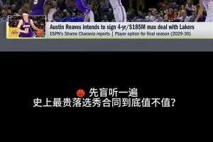 一分钟听懂NBA史上最贵落选秀合同到底值不值，里夫斯1.85亿续约