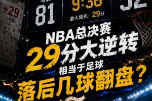 NBA总决赛29分大逆转，相当于足球哪个联赛落后几球能实现大逆转？