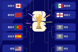 世界杯16强排位图:左半区确定,阿根廷1/4区明日揭晓